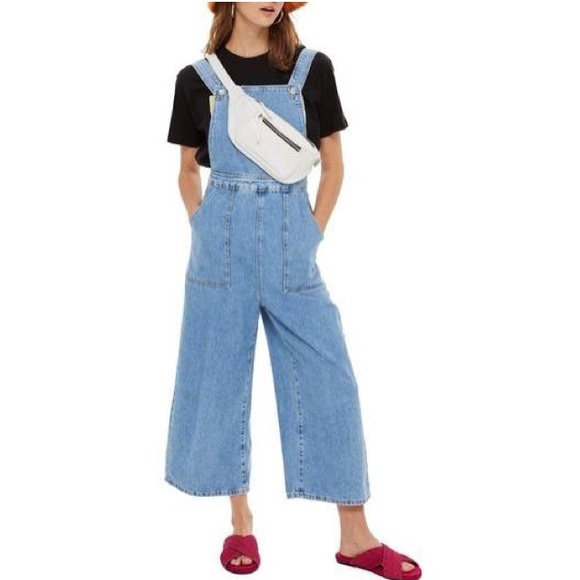 topshop jean jumpsuit